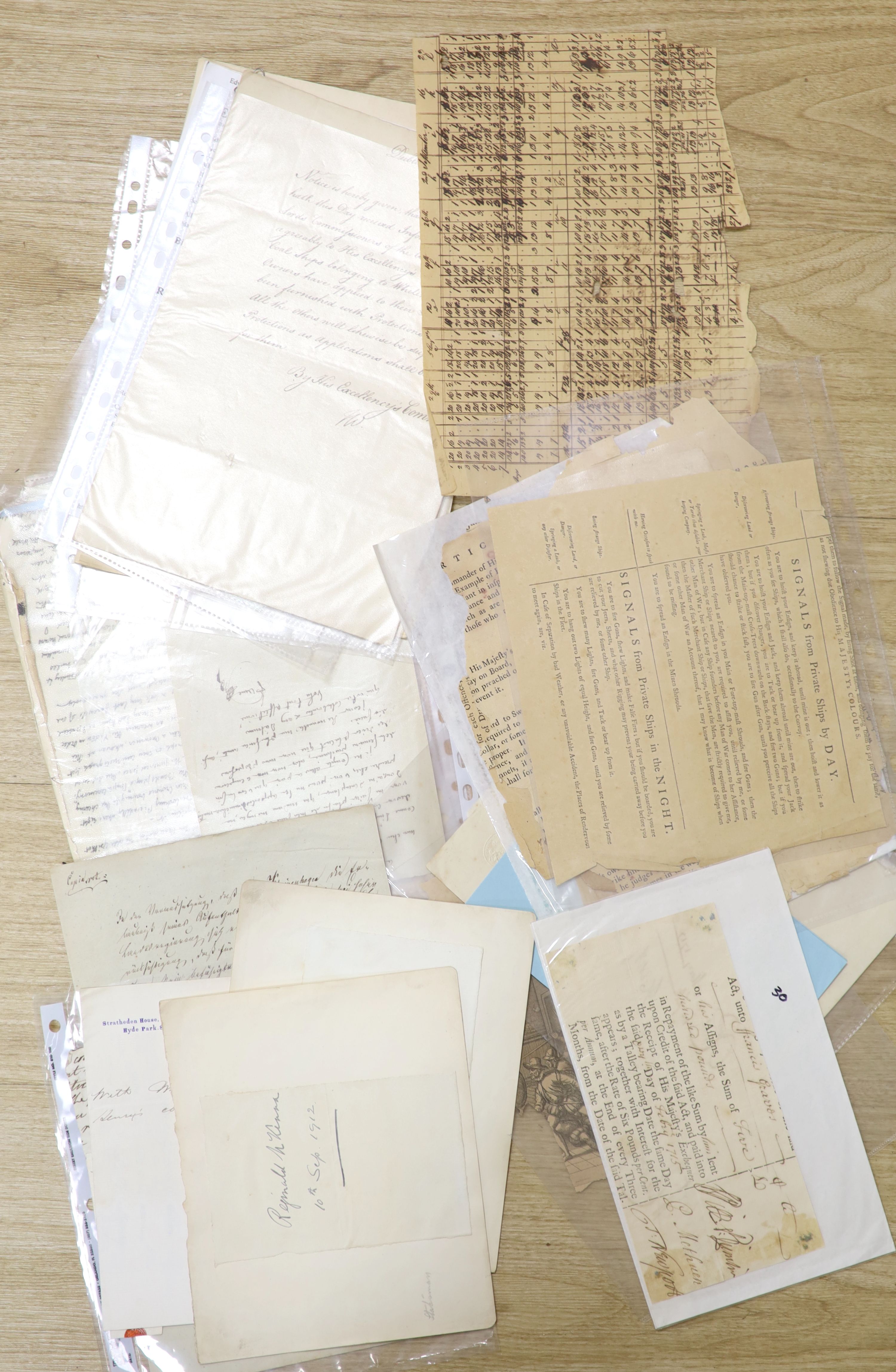 A collection of autograph letters
